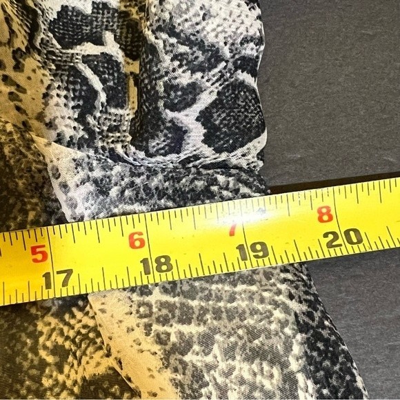 Python Print Judith March Sz S Oversized Dress Cold Shoulder Tie Arms Loose Fit - Picture 11 of 12